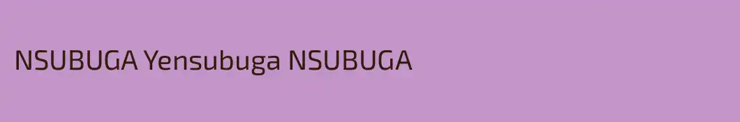 NSUBUGA Yensubuga NSUBUGA
